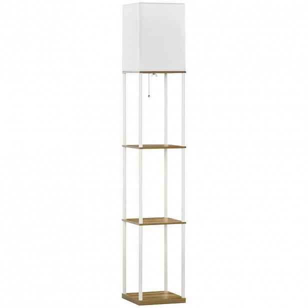 HOMCOM STOJACÍ LAMPY, stojací lampa se 3 patricemi, patice E27, bílá, bez žárovky