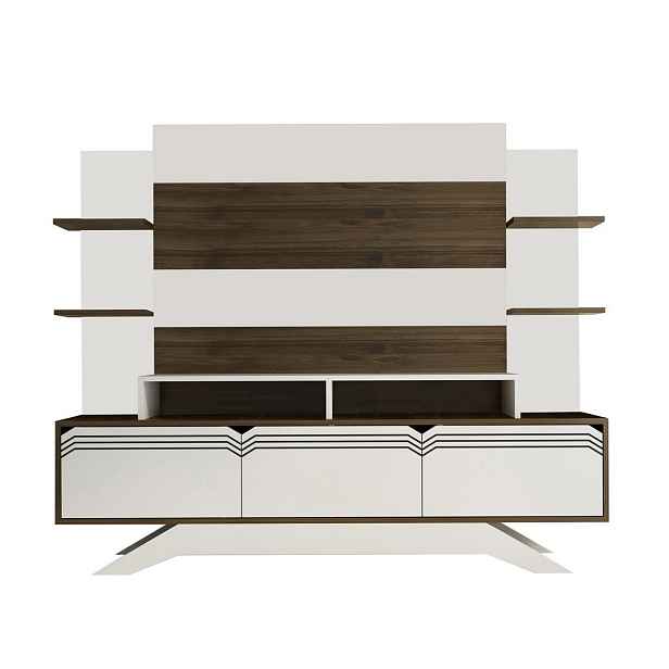Televizní stěna Delpi Walnut and White