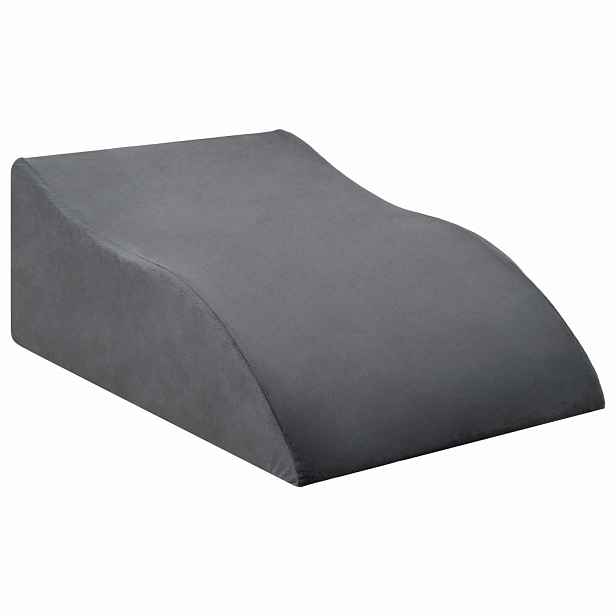 vidaXL Polštář na nohy 68 x 41 x 24 cm PU pěna Šedá