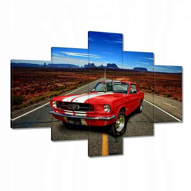 Obrazy 100x70 Červený Ford Mustang Usa