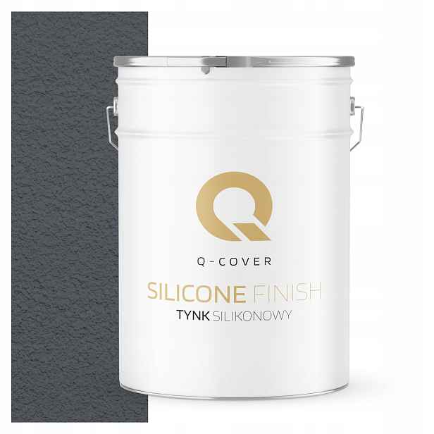 Fasádní Silikonová Omítka Šedá Grafitová 25 Kg Granulace 1.5 mm F256