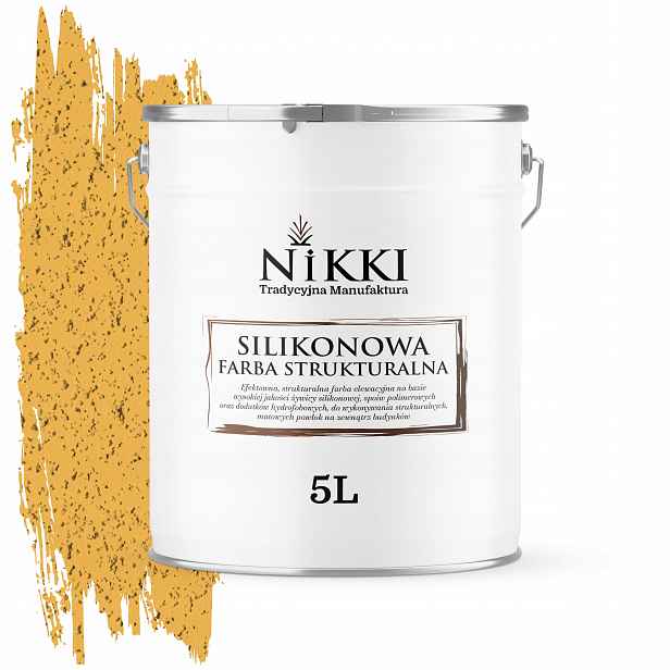 Barva Strukturovaná Fasádní Silikonová Fasádní 5L Žlutá Intenzivní F636