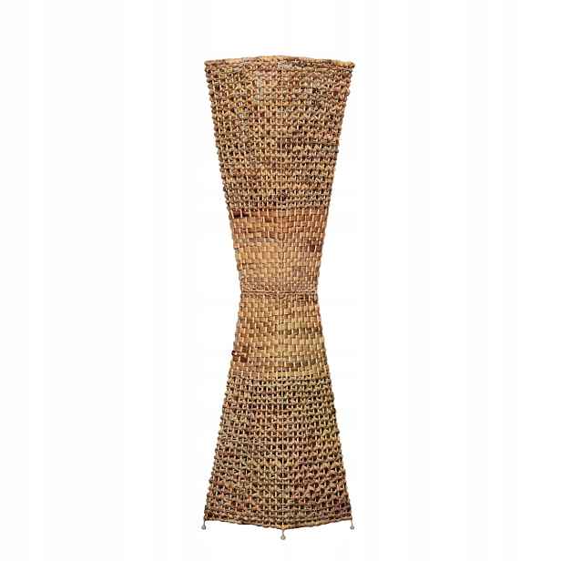Stojací lampa boho pletená z vláken, hnědá, 130 cm Abruzzo