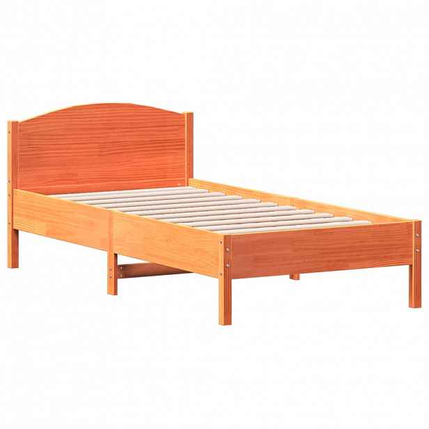 vidaXL Postel bez matrace voskově hnědá 90 x 190 cm masivní borovice