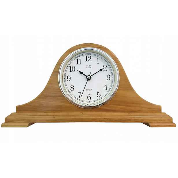 Dřevěné Světle Hnědé Tiché Krbové Hodiny Napoleon Jvd HS3290.68 38 cm