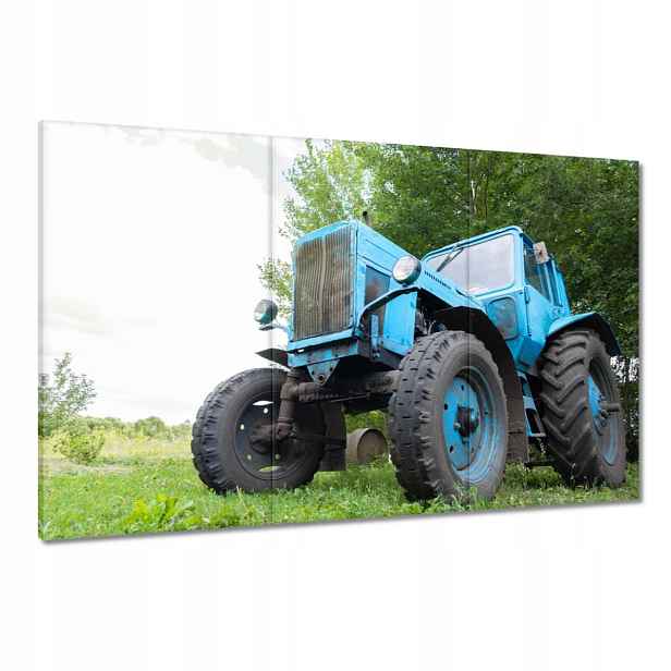 Obrazy 120x80 Starý modrý traktor