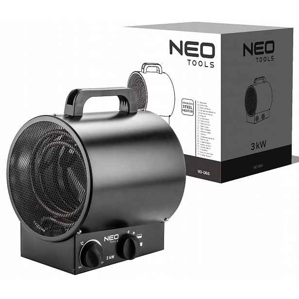 Elektrický 3kW průmyslový ohřívač Neo, ohřívač z z nerezové oceli
