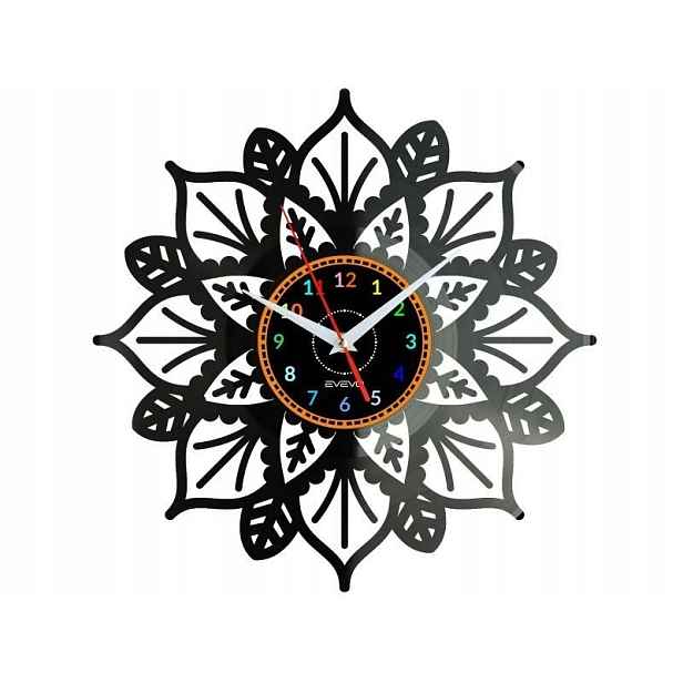 Mandala Květ Květiny Nástěnné hodiny Vinylová deska Moderní Dekorativní Na
