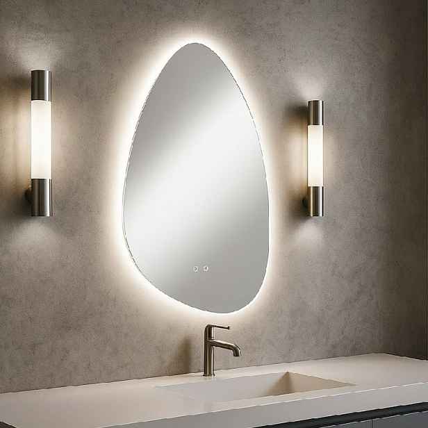 Nástěnné zrcadlo FLOW PEBBLE LED