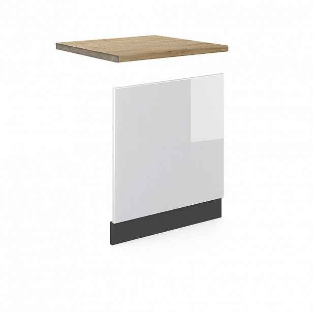Vicco PŘEDNÍ PANEL R-Line Bílá vysoký lesk 60 cm , PD Dub