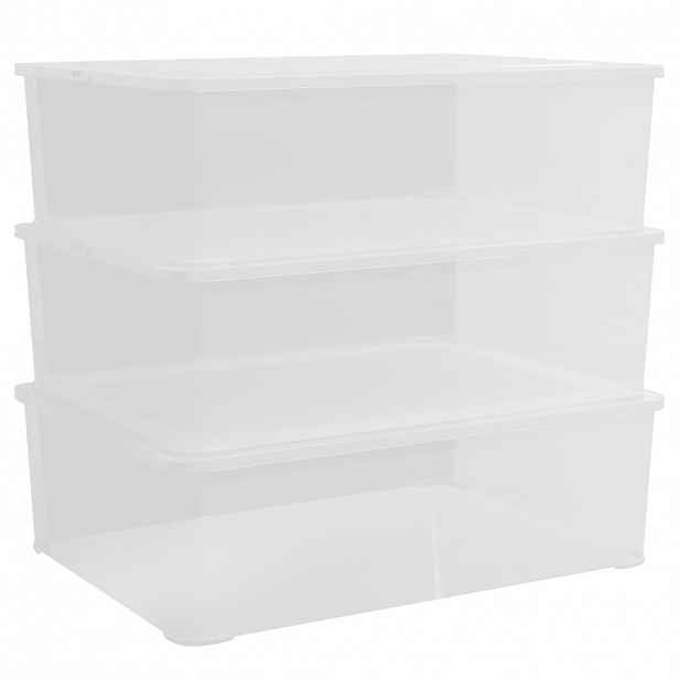 vidaXL Plastové úložné boxy 3 ks 25 l stohovatelné