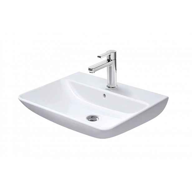 Duravit ME by Starck - Umyvadlo 65x49 cm, s přepadem, otvor pro baterii, DuraShield, bílá 233565AA00