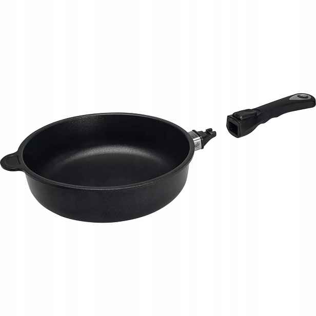 Hluboká pánev Amt Gastroguss 24 cm, vhodná na indukci, s odnímatelnou