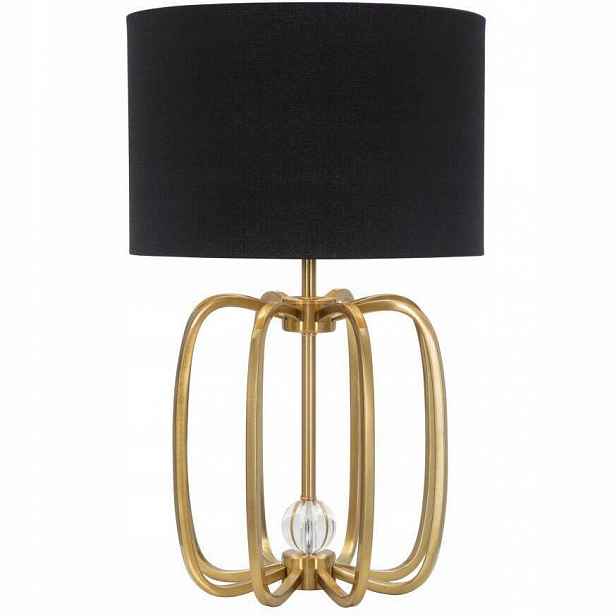 Noční lampa se zlatým rámem, Ø 38 cm