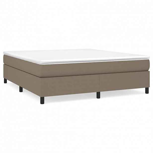 vidaXL Rám postele s boxspringem taupe 160 x 200 cm textil