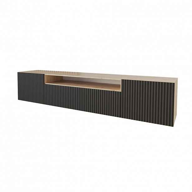 ALTDECOR NÍZKÁ komoda NOA-2-W 200 x 40 x 41 cm – Artisan / černá