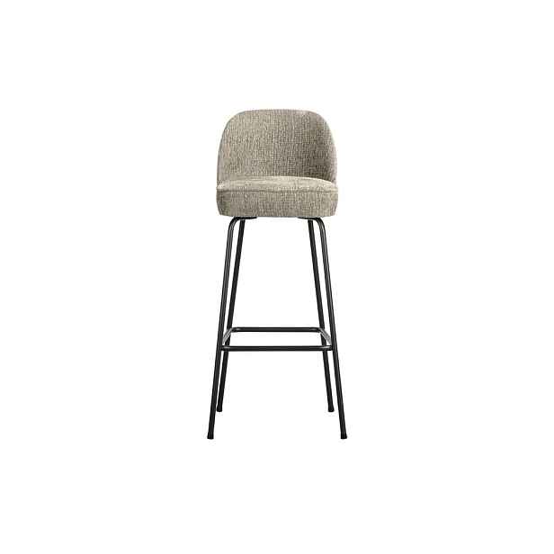 Krémová sametová barová židle (výška sedáku 79 cm) Vogue – WOOOD