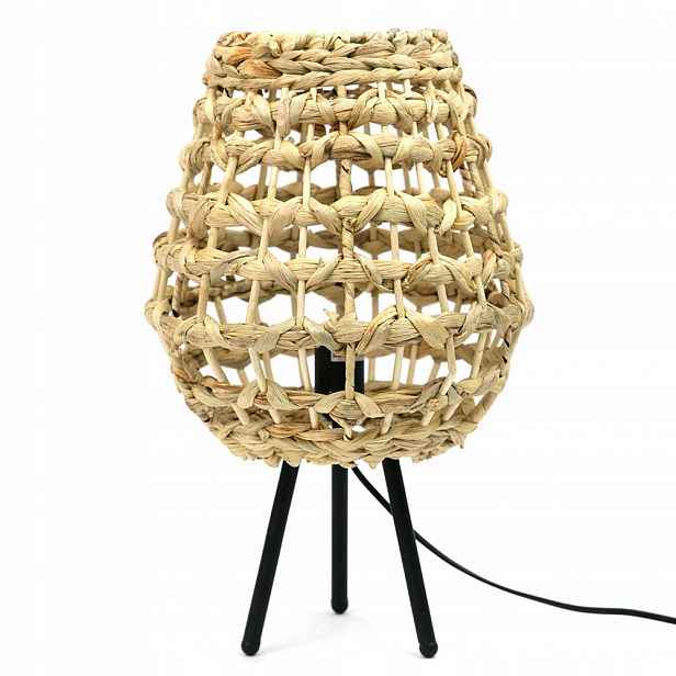 Proutěná Lampa H-45cm Styl Boho Hnědá 50