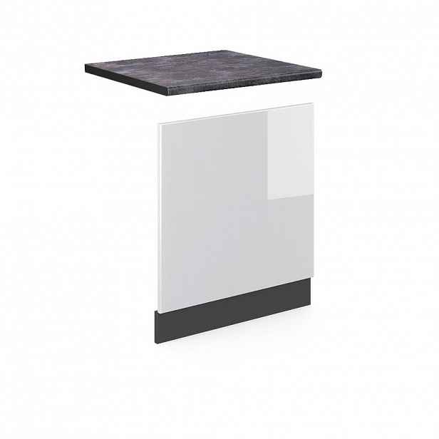 Vicco PŘEDNÍ PANEL R-Line Bílá vysoký lesk 60 cm , PD Antracit