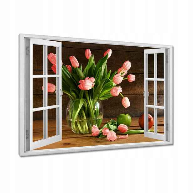Obrazy 90x60 Červené tulipány