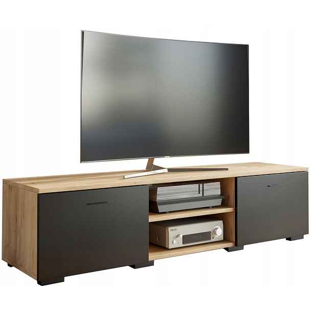Skříňka Rtv stolek Roma 120 cm artisan-černá komoda Per