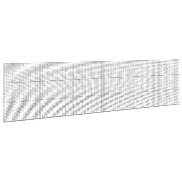 vidaXL Gabion s drátem 3,5 mm a sítem 5x2,5 cm 600x10x150 cm