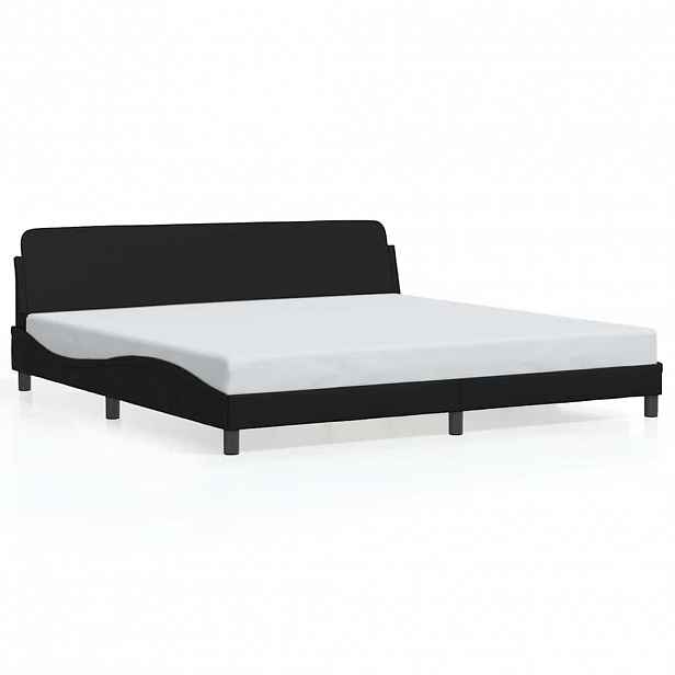 vidaXL Rám postele Dover černý 193 x 203 cm umělá kůže