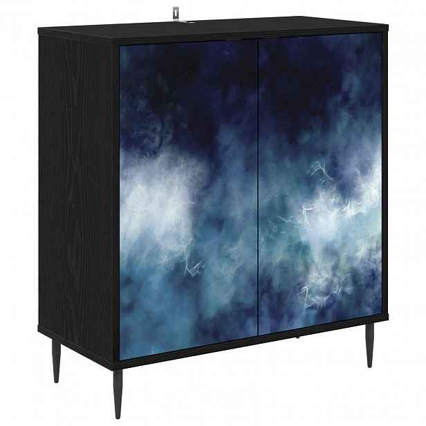 vidaXL Servírovací skříň RAALTE Černý dub 69 x 33 x 76 cm