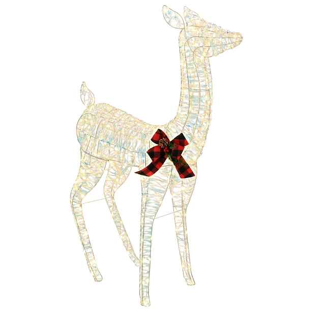 vidaXL 3D vánoční sob LOVIISA 200 LED Teplá bílá 96 x 40 x 140 cm