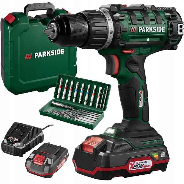 Aku Šroubovák Parkside Pabs I9 20V Aku Vrtačka Nabíjecí Kufr