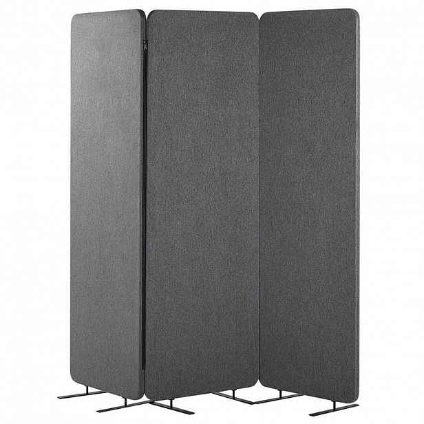 Beliani KANCELÁŘSKÝ DĚLICÍ PANEL 184/184 cm Šedý Standi