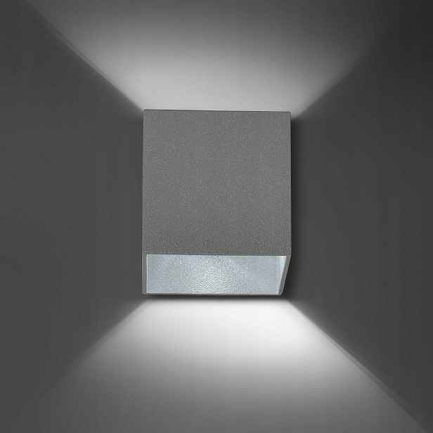 Led Nástěnná Lampa Loft Šedá, Kov