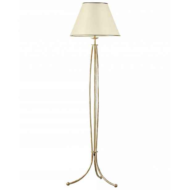 Podlahová lampa Laura Patina Béžová Abazur 1xE27 163 cm Stojací lampa Dům