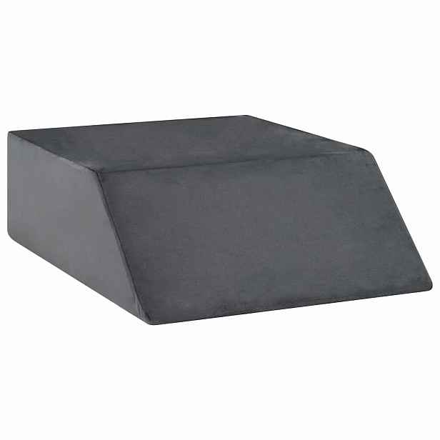 vidaXL Polštář na nohy 63 x 52 x 19 cm Pevný PU pěna Šedá