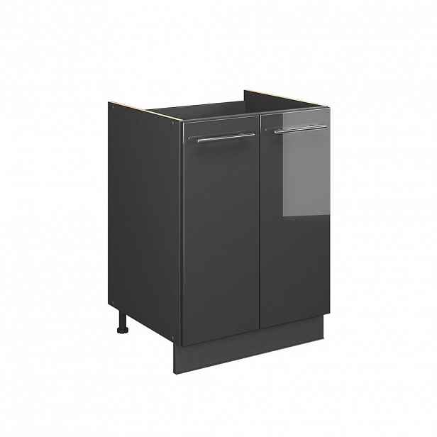 Vicco SKŘÍŇKA POD DŘEZ Fame-Line, Antracitový vysoký lesk/Antracit, 60 cm