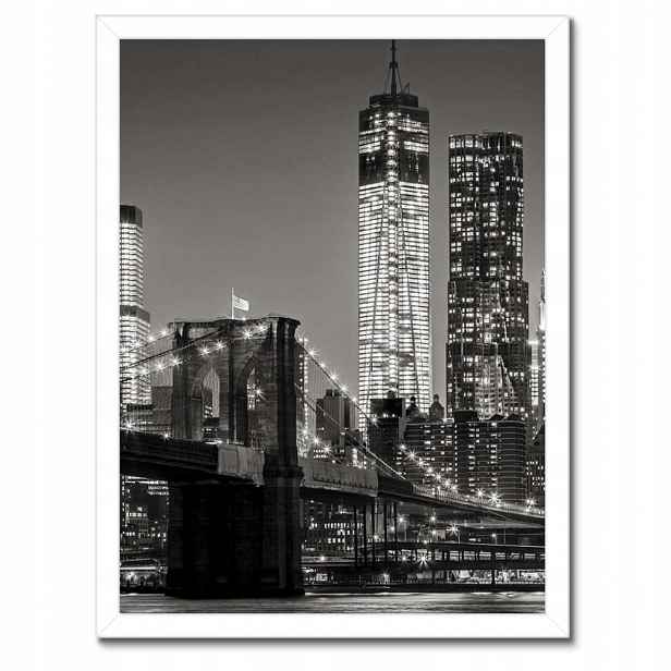 Plakáty v rámu 30x40 New York Manhattan most