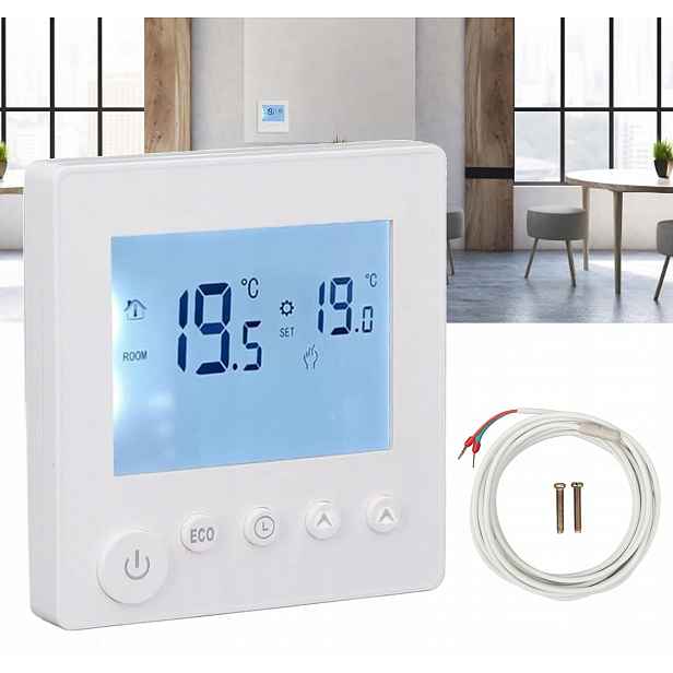 Pokojový Termostat Pro Podlahové Vytápění, Topné Rohože LCD 16A