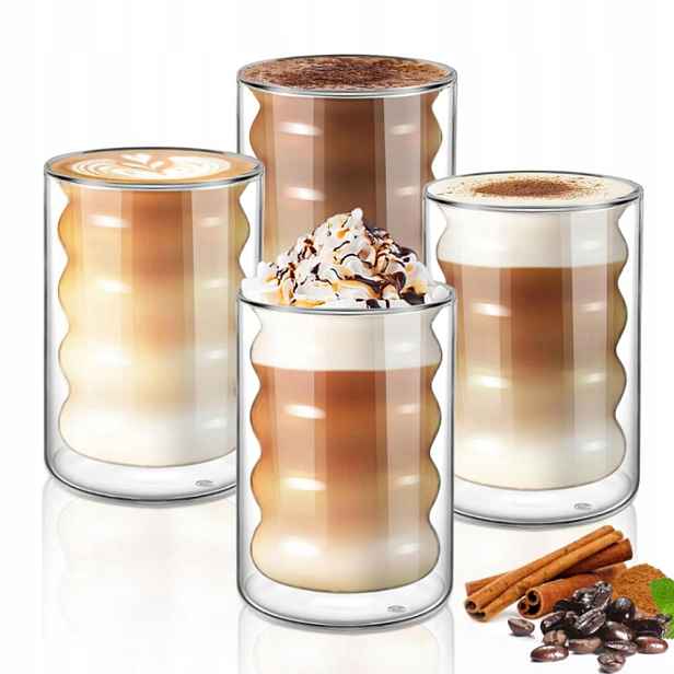 4x Termosklenice Na Kávu Latte Drinků 350 ml