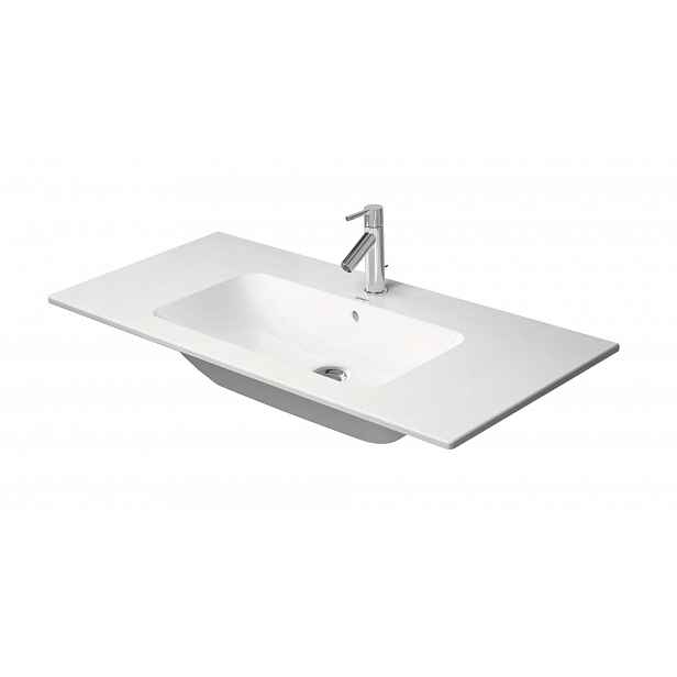 Duravit ME by Starck - Umyvadlo 103x49 cm, s přepadem, otvor pro baterii, DuraShield, matná bílá 233610AC00