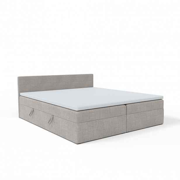 Fedve BOXSPRINGOVÁ POSTEL Verdig 180x200 cm, Světle šedá