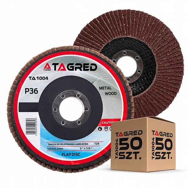 Sada 50 ks Listových Kotoučů P36 125x22,23 mm Pro Broušení Oceli Dřeva
