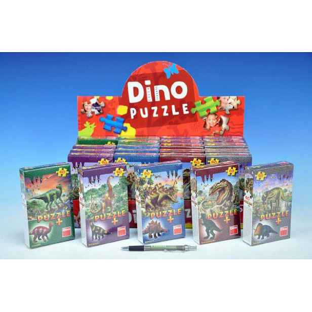 Dinosauři Puzzle 23,60 dílků + figurka - 6 druhů