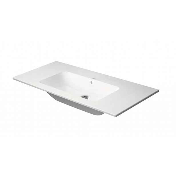 Duravit ME by Starck - Umyvadlo 103x49 cm, s přepadem, bez otvoru pro baterii, DuraShield, matná bílá 233610AC60
