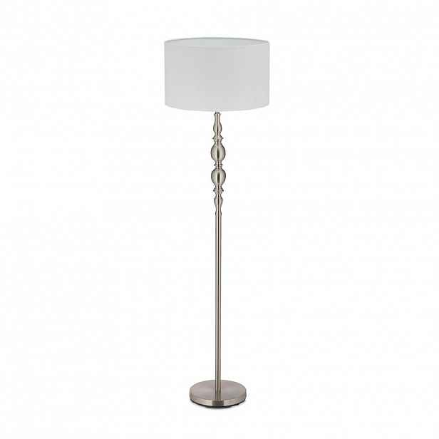 Relaxdays LAMPADÉR bílá stříbrná látkové stínidlo E27