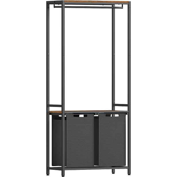 SONGMICS Koš na prádlo Vasagle Lumax 2x46 l černý