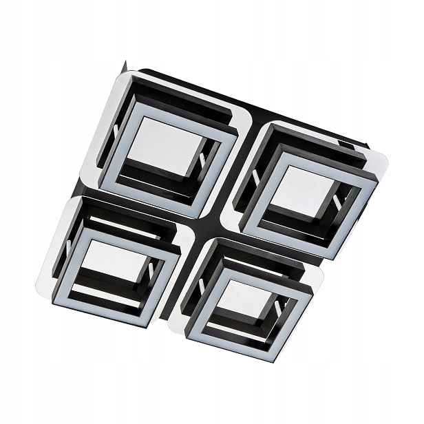 Stropní svítidlo čtvercová Led 4x5W chrom/černá do obývacího pokoje, Struhm