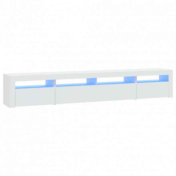 vidaXL TV skříňka s LED osvětlením bílá 240x35x40 cm