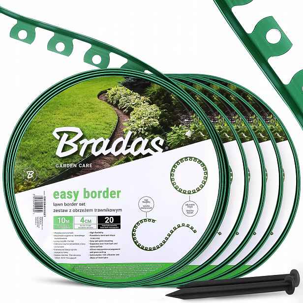 Trávníkový Lem 50 m 40 mm 100 x Kotvy Kolíky Upevňovací kolíky 18 cm Us-p