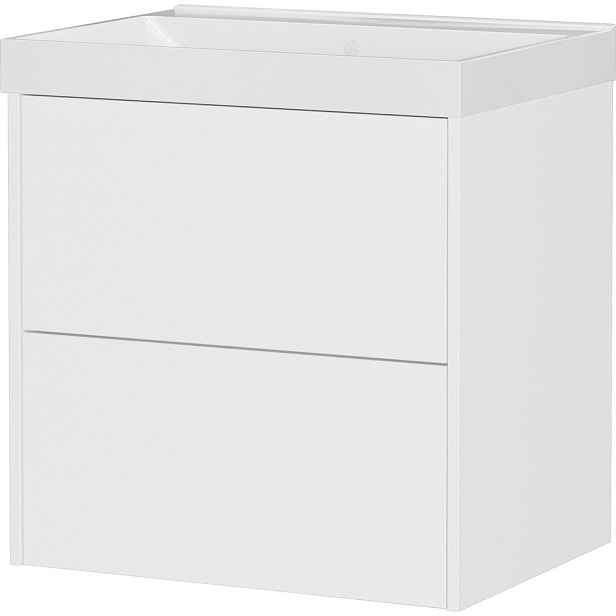 Bílá matná závěsná skříňka pod umyvadlo 61x65 cm Bodera – Germania