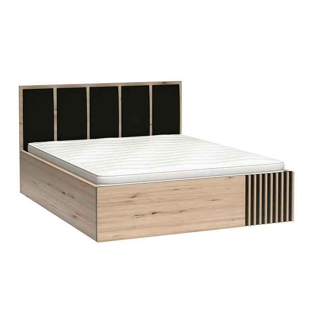 Casarredo Postel s úlož. prostorem 160x200 BARBUS dub artisan/černá